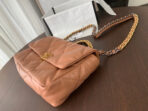 19 FLAP BAG 30 BROWN GOATSKIN - Image 10