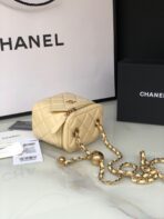 CC MINI 11 VANITY CHAIN IN DARK CREAM CALFSKIN GOLD HARDWARE - Image 7