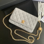 CLASSIC WOC 19CM WHITE LAMBSKIN GOLD HARDWARE - Image 2