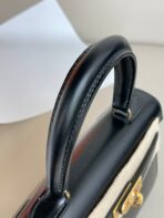 KELLY MINI 20 BAG IN BLACK SMOOTH  WITH GOLD HARDWARE - Image 9