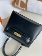 KELLY MINI 20 BAG IN BLACK SMOOTH  WITH GOLD HARDWARE - Image 3