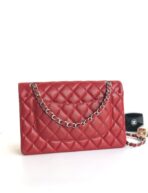 FLAP BAG JUMBO 30CM RED CAVIAR SILVER HARDWARE - Image 7