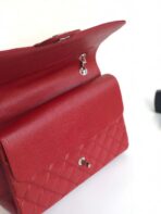 FLAP BAG JUMBO 30CM RED CAVIAR SILVER HARDWARE - Image 9