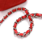 MINI SQUARE FLAP BAG 17CM RED CAVIAR SILVER HARDWARE - Image 7