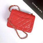 MINI SQUARE FLAP BAG 17CM RED CAVIAR GOLD HARDWARE - Image 6