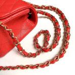MINI SQUARE FLAP BAG 17CM RED CAVIAR GOLD HARDWARE - Image 7