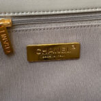 CC MEDIUM 26 FLAP BAG IN LIGHT GREY LAMBSKIN - Image 9