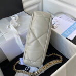 CC MEDIUM 26 FLAP BAG IN LIGHT GREY LAMBSKIN - Image 10