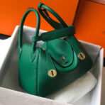 HM LINDY 30 BAG IN OCEAN GREEN  GOLD HARDWARE - Image 3