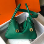 HM LINDY 30 BAG IN OCEAN GREEN  GOLD HARDWARE