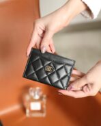 CC CARD HOLDER 11 BLACK CALFSKIN GOLD ICON - Image 7