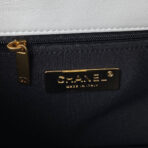 CC MEDIUM 26 FLAP BAG IN WHITE LAMBSKIN - Image 10