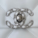 CC MEDIUM 26 FLAP BAG IN WHITE LAMBSKIN - Image 4