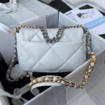CC MEDIUM 26 FLAP BAG IN WHITE LAMBSKIN - Image 3