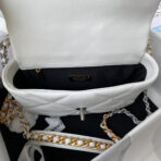 CC MEDIUM 26 FLAP BAG IN WHITE LAMBSKIN - Image 7