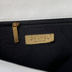 CC LARGE 30 FLAP BAG IN WHITE LAMBSKIN - Image 9