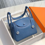 HM LINDY 30 BAG IN LYNCH BLUE  SILVER HARDWARE