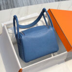 HM LINDY 30 BAG IN LYNCH BLUE  SILVER HARDWARE - Image 8
