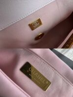 19 FLAP BAG 30 PINK GOATSKIN - Image 5