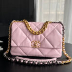 19 FLAP BAG 30 PINK GOATSKIN - Image 2