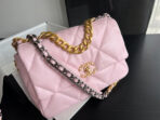 19 FLAP BAG 30 PINK GOATSKIN - Image 9