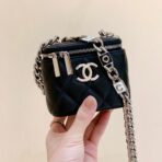 CC VANITY CASE 11 BLACK CAVIAR RUTHENIUM HARDWARE - Image 2