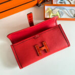 JIGE ELAN 29 CLUTCH IN RUBY RED  WITH APPLE RED LIZARD SKIN - Image 2