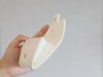 CC FLAP CARD HOLDER 11.3 WHITE GRAINED CALFSKIN GOLD ICON - Image 9