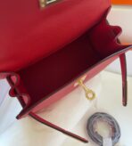 KELLY MINI 20 BAG IN RUBY RED  WITH GOLD HARDWARE - Image 7