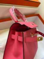 KELLY MINI 20 BAG IN RED PINK  WITH GOLD HARDWARE - Image 5