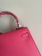 KELLY MINI 20 BAG IN RED PINK  WITH GOLD HARDWARE - Image 4