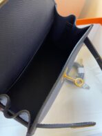 KELLY MINI 20 BAG IN NAVY BLUE  WITH GOLD HARDWARE - Image 6