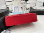 CC 25 CLASSIC SMALL DOUBLE FLAP BAG IN CHERRY RED CALFSKIN WITH STRAP - Image 9