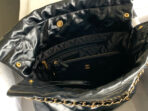 CC LARGE 42 BAG IN BLACK CALFSKIN GOLD HARDWARE - Image 8