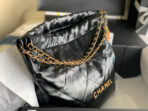 CC LARGE 42 BAG IN BLACK CALFSKIN GOLD HARDWARE - Image 5