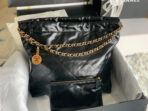 CC LARGE 42 BAG IN BLACK CALFSKIN GOLD HARDWARE - Image 4