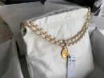 CC LARGE 42 HANDBAG IN WHITE SHINY CALFSKIN GOLD HARDWARE - Image 5