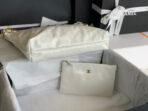 CC MEDIUM 37 HANDBAG IN WHITE SHINY CALFSKIN GOLD HARDWARE - Image 8