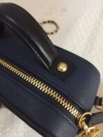 CC MINI 17 VANITY CASE IN AEGEAN BLUE MIX BLACK CALFSKIN GOLD HARDWARE - Image 8