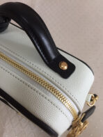CC MINI 17 VANITY CASE IN BLACK MIX WHITE CALFSKIN GOLD HARDWARE - Image 6