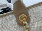CC DEAUVILLE LARGE 38 TOTE BAG IN BEIGE CANVAS GOLD HARDWARE - Image 5