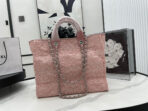 CC DEAUVILLE LARGE 38 TOTE BAG IN LIGHT PINK CANVAS - Image 4