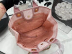 CC DEAUVILLE LARGE 38 TOTE BAG IN LIGHT PINK CANVAS GOLD HARDWARE - Image 6