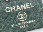 CC DEAUVILLE LARGE 38 TOTE BAG IN GREEN FOREST CANVAS WITH WHITE LOGO - Image 5