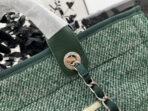 CC DEAUVILLE LARGE 38 TOTE BAG IN GREEN FOREST CANVAS WITH WHITE LOGO - Image 6