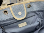 CC DEAUVILLE LARGE 38 TOTE BAG IN LIGHT BLUE CANVAS WITH BLACK LOGO - Image 8