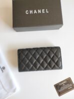 CC CLASSIC LONG PURSE CAVIAR 19 BLACK GRAINED CALFSKIN - Image 8