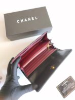 CC CLASSIC LONG PURSE CAVIAR 19 BLACK GRAINED CALFSKIN - Image 7