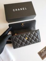 CC CLASSIC LONG PURSE CAVIAR 19 BLACK GRAINED CALFSKIN - Image 6