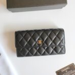 CC CLASSIC LONG PURSE CAVIAR 19 BLACK CALFSKIN - Image 2